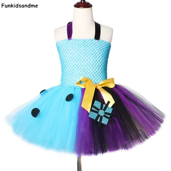 Nightmare Before Christmas Girls Tutu Dress Sally Jack Skellington Girls Halloween Carnival Party Dress Costume for Kids 2-12Y