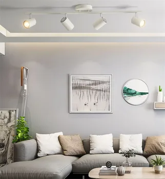Nordic salon TV tło ścienny sufitowy led spot loft lampy salon sklep odzieżowy garderoba sufitowy reflektor