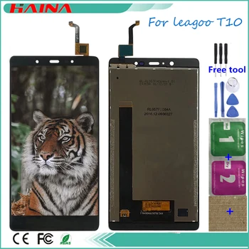 Nowa oryginalna jakości wyświetlacz LCD+ekran multi-touch T10 dla Leagoo T10 wyświetlacz LCD ekran i ekran dotykowy w zbieraniu wymiana części B/W kolor