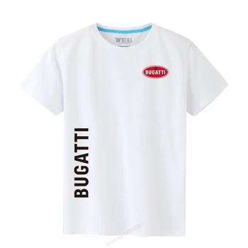 Nowe letnie koszulki mężczyźni bawełna z krótkim rękawem Bugatti t-shirt osób jednolity kolor męska t-shirt topy