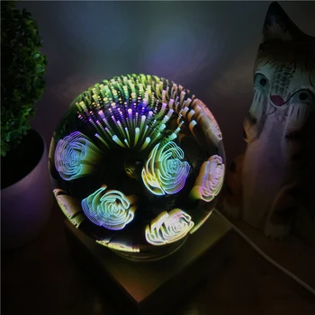 Nowość 3d Light Magic Projector Ball Usb Power Atmosphere Sky Night Light For Birthday Party Gift Glass Cover Led Night Light