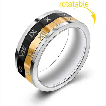 Nowy Fidget Ring Funny Rotate Date Kids/Adult Titanium finger Spinner Ring Toy For Autism and ADHD fidget toys anti stress relief