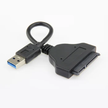Nowy USB 3.0 to SATA Adapter konwerter kabel 22pin SATAIII SATA3.0 USB3.0 to SATA 3 karty ASM1053e chip do 2,5