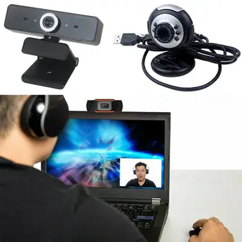 Nowy obrotowy 360 stopni 2.0 HD kamera 1080p USB nagrywanie wideo kamera z mikrofonem do PC komputer