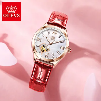 OLEVS 2020 luksusowe damskie zegarki najlepsze marki damskie automatyczny mechaniczny zegarek wodoodporny kobiet bransoletka zegarek kobiet zegarek