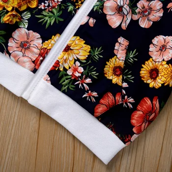 Odzież dziecięca zestawy 2020 jesień nowy długi rękaw kurtka+spodnie dres graffiti kwiat zestaw 2-7 lat dziewczyny Projekt kostiumu