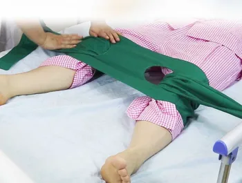 Ograniczenia kolana z nogą dolna granica kolano stałe przeciwko wzbudzenia хлещущего w podeszłym pacjenta opieka nad chorym w łóżku