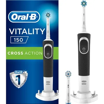 Oral-B Vitality D150 akumulator szczoteczka Cross Action + 1 wymienna głowica elektryczna szczoteczka do zębów głowica irrigator jamy ustnej