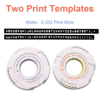 Oryginalny Motex Label Maker E-202 różowy niebieski ręczne przenośne drukarki, maszyny do pisania z 9 mm tłoczone taśmy mocujące etykiety Maker