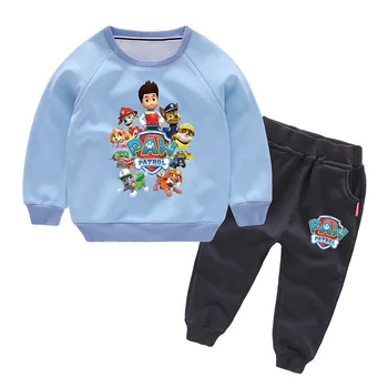 PAW PATROL odzież Dziecięca dla chłopców plus aksamit gruby ciepły i wiatroszczelna jesienno-zimowy strój dla chłopców plus velvet sweter