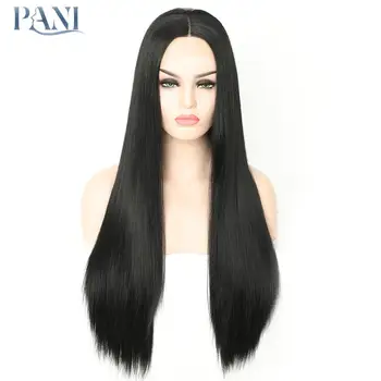 Pani długie peruki dla kobiet prosta peruka syntetyczna peruka dla kobiet przedłużanie włosów czarne peruki gładkie peruki naturalne peruki