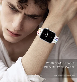Pasek do apple watch band 44 mm 40 mm mc band 42 mm 38 mm Pride Edition silikonowy pasek bransoletka apple watch series 6 SE 5 4 3