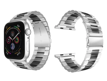 Pasek ze stali nierdzewnej dla Apple Watch 38mm/42mm 1/2/3 Metal Watch band bransoletka do zegarka IWatch Series 4/5/6/SE 40mm/44mm