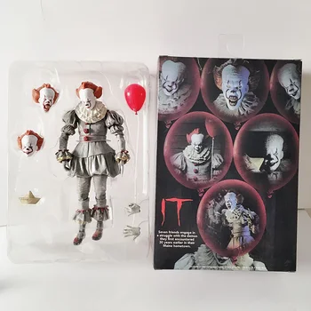 Pennywise Figure NECA Stephen King It Joker Pennywise Action Figure Horror Toy Christmas Doll Halloween Gift