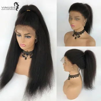 Perwersyjne prosta peruka fałszywy skalp 13x6 ludzki włos koronki przodu peruk dla kobiet wstępnie dzięcioł dziecięce włosy brazylijski Remy włoski Yaki peruka