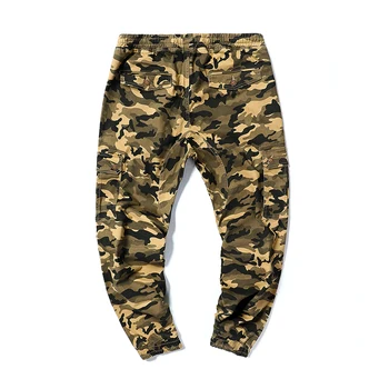 Plus Rozmiar Mężczyźni Boczne Kieszenie Cargo Spodnie 2019 Hip-Hop Casual Męskie Tatical Biegacze Spodnie Moda Casual Meble Odzież Spodnie