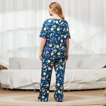 Plus rozmiar 8XL 140 kg Kobiety piżamy komplety piżamy piżamy z krótkim rękawem duży rozmiar piżamy dla kobiet piżamy