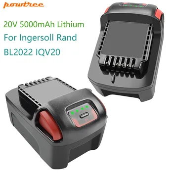 Powtree 1szt 20V 5000mAH litowa bateria zastępcza dla serii Ingersoll Rand BL2022 IQV20