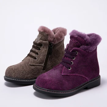 Princeprd nowe zimowe dziecięce ortopedyczne buty w naturalne futro skóra obuwie ortopedyczne dla dzieci