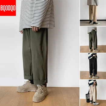 Print proste spodnie-cargo męski hacki fitness casual odzież uliczna army zielony hip-hop Japonia spodnie męskie moda biegacze spodnie spodnie