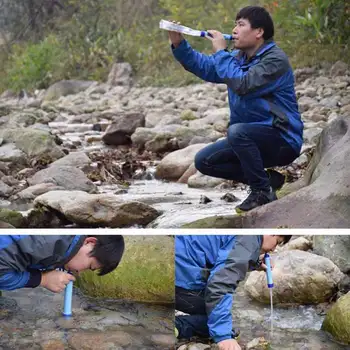 Przenośny Basen Oczyszczania Wody Kemping, Turystyka Awaryjne Życie Przetrwanie Przenośny Odkurzacz Filtr Do Wody, Aby Usunąć Bakterie Filtrowania