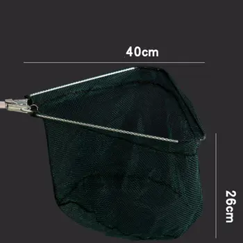 Przenośny stop aluminium 1.5/1.7/2.1 m wyjmowane trójkątne składane sieci rybackie Fly Fishing Hand Dip Net sprzęt wędkarski wędkarskie narzędzie