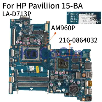 Płyta główna laptopa KoCoQin dla HP Pavilion 15-BA druku płyty głównej LA-D713P 909258-601 AM960P 216-0864032