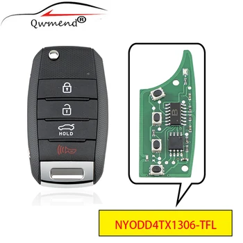 QWMEND 4 przyciski Flip Car Remote Key Fob dla Kia Optima Soul, Sportage 315mhz Smart Car Key NYODD4TX1306-TFL