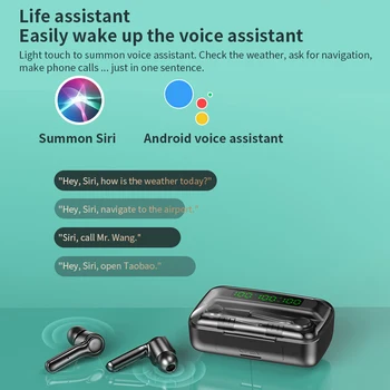 R7 TWS Bluetooth 5.1 słuchawki bezprzewodowe redukcja szumów HiFi Call słuchawki sterowanie dotykowe Siri sportowe słuchawki ładowarka do telefonu