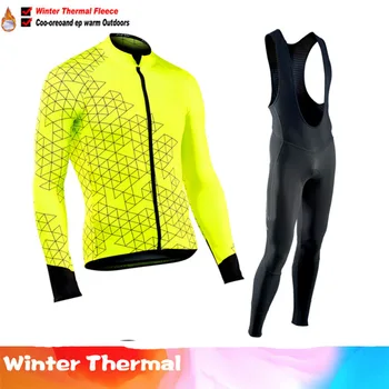 RCC SKY 2020 Winter thermal fleece Set jazda na Rowerze Odzież męska Jersey kostium sportowa jazda rower MTB odzież bib spodnie ciepłe zestawy