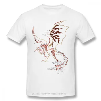 Rathalos Czarna Koszulka Monster Hunter Felyne Palico Game Homme T-Shirt, Koszulki Z Czystej Bawełny Przewymiarowane Krótki Rękaw