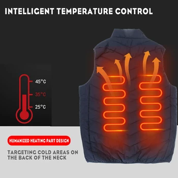 S-5XL Mężczyźni Kobiety odkryty podczerwieni USB grzejny kamizelka kurtka zimowa elastyczna elektryczna cieplna odzież kamizelka dla sport turystyka