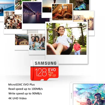 SAMSUNG 32 GB Micro SD EVO Plus 64 GB karta pamięci Class10 microSDXC 128 GB U3 UHS-I 256 GB karty TF 4K HD na smartfona, tabletu itp
