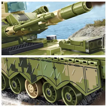 SEMBO wojskowa maszyna bojowa tank tank model zabawki cegły techniczny ciężarówki żołnierzy cyfry bloki prezenty dla dzieci, chłopiec