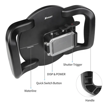 SHOOT for DJI Osmo Action Camera 6 Dual Handheld Diving Dome Port Underwater Case pokrywa obudowy z wyzwalaczem dla akcesoriów DJI
