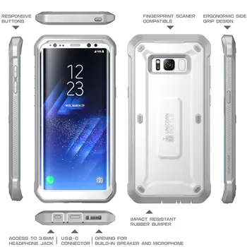 SUPCASE dla Samsung Galaxy S8 Plus etui z wbudowanym ekranem ochronnym UB Pro Full-Body wytrzymałe etui kabura do Galaxy S8+