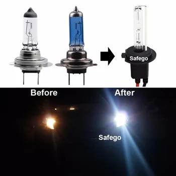 Safego 1 para AC 35W HID H7 lampy ksenonowe reflektory Singel Wiązka do samochodu motocykl lampa halogenowa 4300K 5000K 6000K 8000K 12V~24V