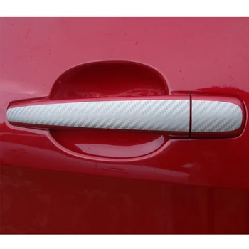 Samochód-stylizacja do Peugeot 308 Auto Door Handle Cover Car Door Handle Carbon Fiber Cover naklejka akcesoria samochodowe