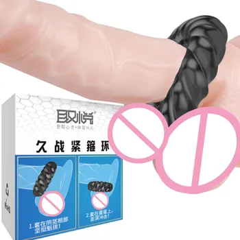Silikonowy pierścień penisa opóźnienie wytrysku długi trening bardziej twarda erekcja miękkie, elastyczne pierścienie członka dorosłych sex zabawki dla mężczyzn