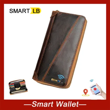 Smart LB męskie portfele kopertówka portfel z naturalnej skóry dla mężczyzn przewodnik długi portfel okładka paszportu posiadacza karty portfel na zamek