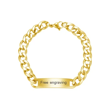 Spersonalizuj wykonany na zamówienie bransoletka nazwy mężczyźni gruba bransoletka złota bransoletka ze stali nierdzewnej regulowana bransoletka dla kobiet prezent dla rodziny