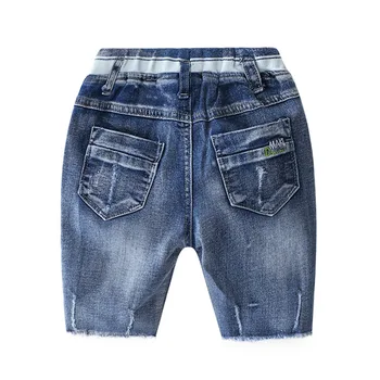 Spodnie полудлинные 2021 letnia moda 2-8 10 lat dziecko Sport Dzieci 5 Capri chłopiec cielę długość otworu denim jeans