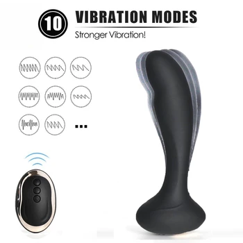 Stymulacja łechtaczki krocza i Punktu G, anal wibrator z 10 trybami wibracji zdalne sterowanie seks-zabawki dla solo i deblu
