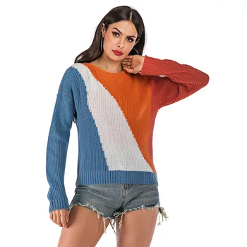 Swetry dla kobiet 2020 Jesień Zima sweter luźny sweter obie strony nosić sweter z długim rękawem kobiety biust 93-109см