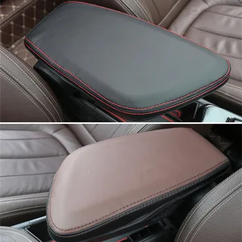 Sztuczna skóra stylizacji samochodów podłokietnik skrzynia ozdobna pokrywa zestaw anty-brudny dywanik do BMW X1 F48 2016-18 wnętrze akcesoria samochodowe