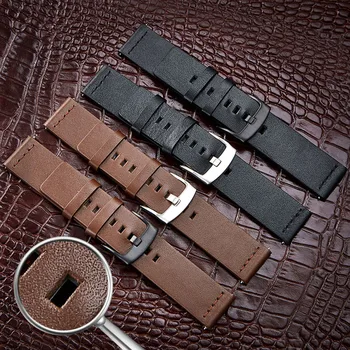 Szybkie wydanie 18 20 22 24 mm skóra naturalna Samsung watchband pasek do Amazfit Huawei Galaxy Gear Watch Watch Band bransoletka