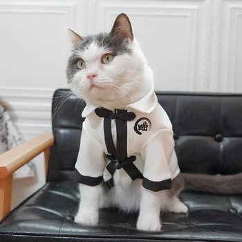 Słodkie ubrania dla kotów wysokiej jakości odzież dla zwierząt kot pies koszule płaszcze dla zwierząt domowych ubrania dla kotów mały szczeniak bluzy akcesoria dla kotów