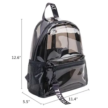 TINTAT moda przezroczysty PVC damski plecak nowy trend przezroczysty solidny plecak podróży szkolny plecak torba dla dziewczyn dziecko Mochila