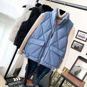 Tanie hurtownia 2019 nowa jesień zima gorąca sprzedaż moda damska casual damskie dobra ciepła kamizelka odzież BP861