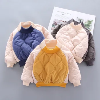 Toddler dziewczynka odzież Dziecięca bluza Dziecięcy zimowy sweter chłopcy dziewczęta plus aksamit gruba, bawełniana kurtka top